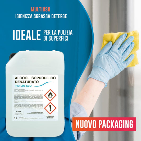 DETERGENTE ALCOOL ISOPROPILICO DENATURATO - 5 LITRI
