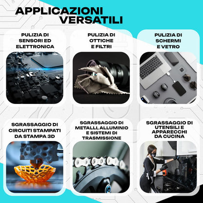 GiDeli alcool isopropilico 99,9% 5 litri di alcol isopropanolo per elettronica lenti e schermi pulizia di resine con stampa 3D