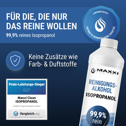 Isopropanolo Alcool Puro al 99.9% Isopropilico Detergente - IPA 2x 750 ml litro